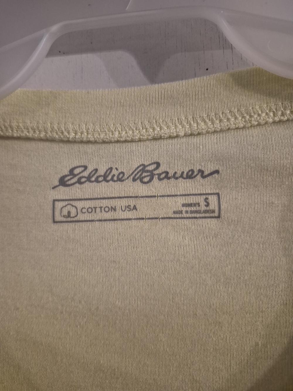 Eddie Bauer Soft Pale Yellow V-Neck Long Sleeve Top - Picture 4 of 4